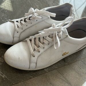White Lacoste runners